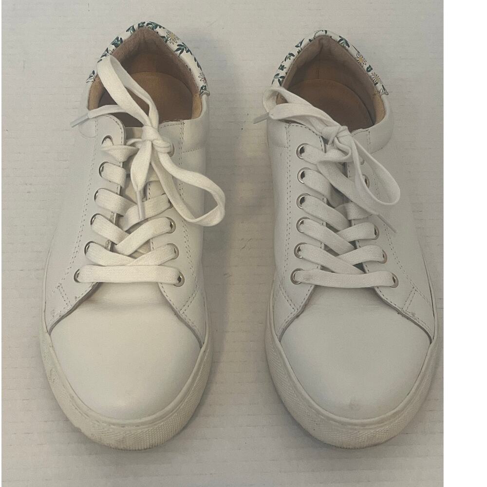 Women's Jack‎ Rogers White Leather Sneakers Tennis Shoes Casual Size 7M